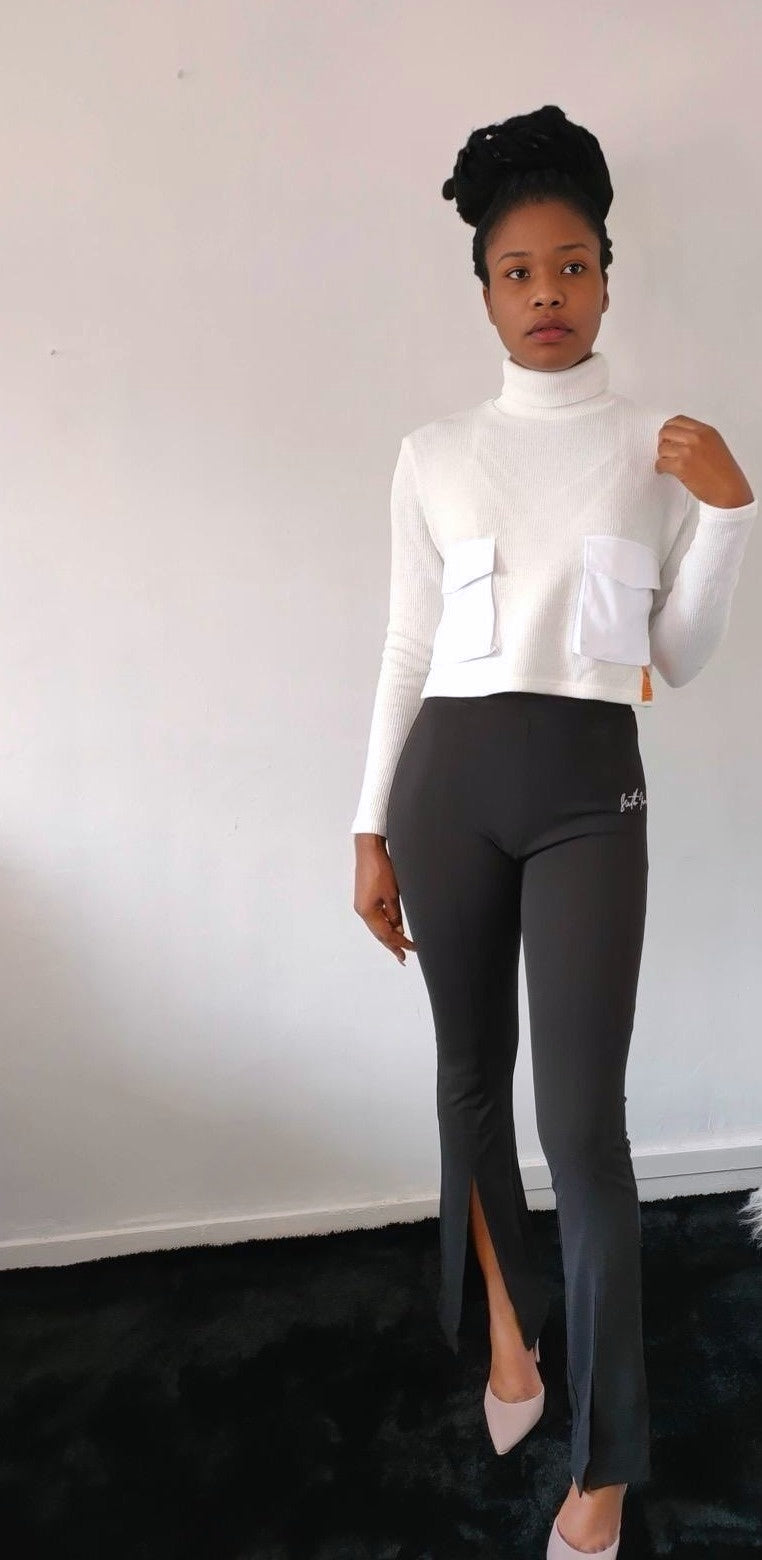 Pantalon évasé noir