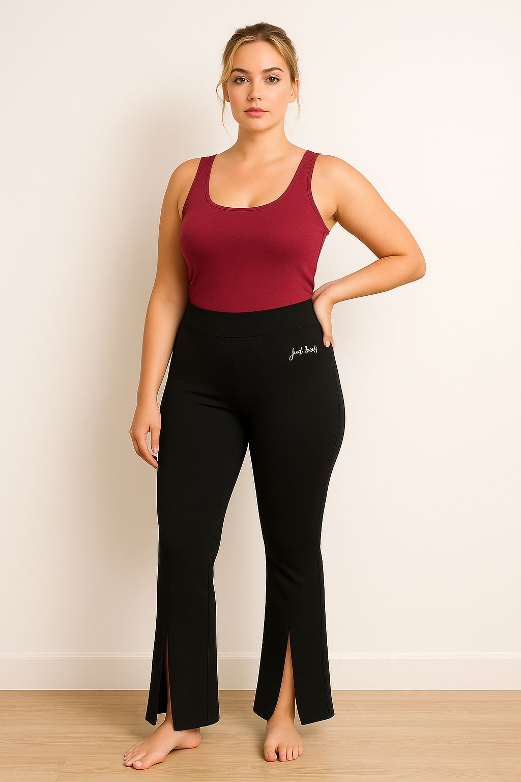 Pantalon évasé noir